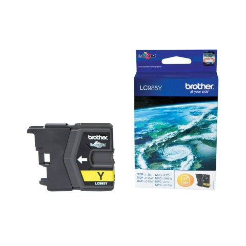 Tusz BROTHER (LC985Y) żółty 260str DCP-J125/315W/515W/J220