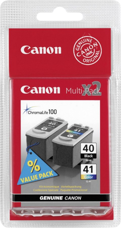 Tusz CANON 0615B043 (PG40+CL41/0615B043) czarny (16ml) + kolor (9ml) multipack