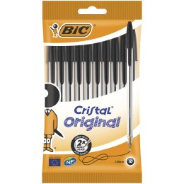 Długopis BIC Cristal Original czarny, blister 10szt, 830864