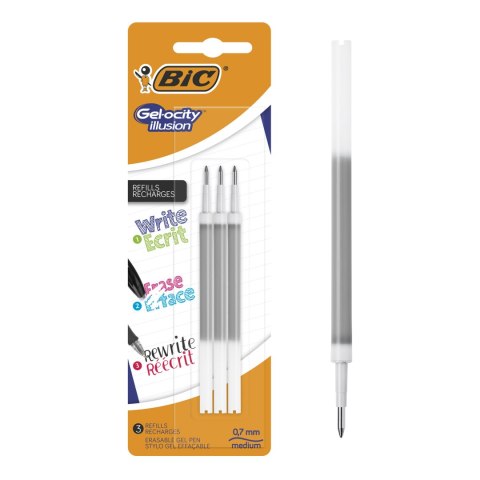 Wkład BIC Gel-ocity Illusion czarny Blister 3szt, 944022 (X)