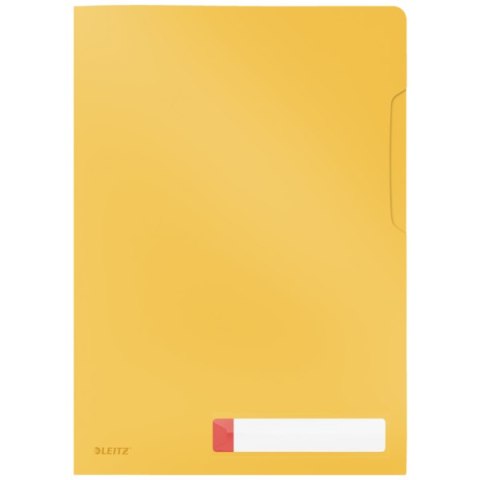 Folder A4 z kieszonką na etykietę Leitz Cosy, żółta 47080019