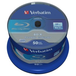 Płyta BD-R VERBATIM Blu-ray Datalife CAKE (50) 25GB 6x 43838
