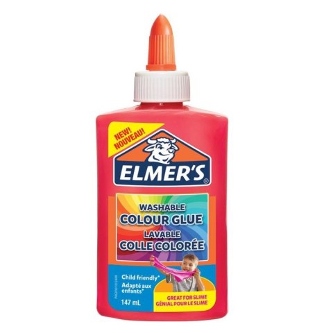 Elmers zmywalny kolorowy klej PVA różowy 147ml, 2109491