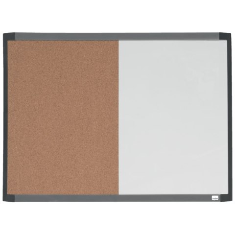 Mała tabliczka CombiBoard 585x430mm, tablica suchościeralna biała i korkowa (pół na pół) Nobo 1903784