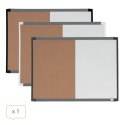 Mała tabliczka CombiBoard 585x430mm, tablica suchościeralna biała i korkowa (pół na pół) Nobo 1903784