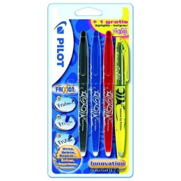 Pióro FRIXION PILOT 3pak 3x0,7mm+zakreślacz 3754