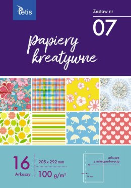 Zeszyt papierów kreatywnych A4 100g. 16 ark. KB030-07 TETIS