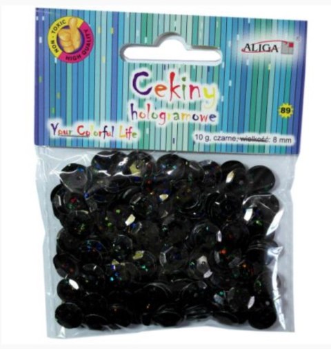 Cekiny holog. MT-0213 czarne 10g ALIGA
