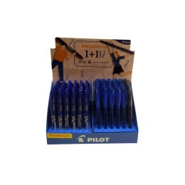 Pióro FRIXION 0,7 niebieski + długopis SUPER GRIP ze skuwką czarny/niebieski PIBL-FR7+BPS-GG D72