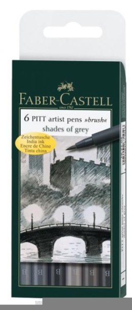 Kpl.cienk.PITT ART.OD.SZAROŚCI 167104 FABER CASTELL