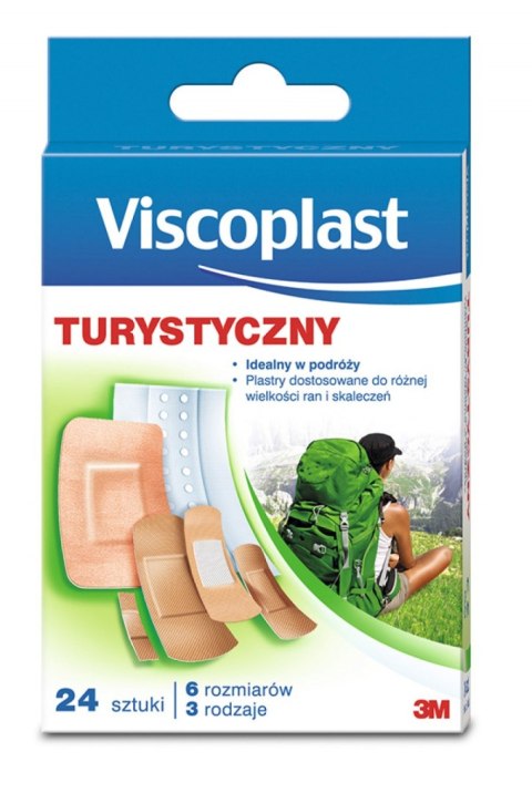 Zestaw plastrów VISCOPLAST, turystyczny, 24szt., TRAYPACK, mix kolorów