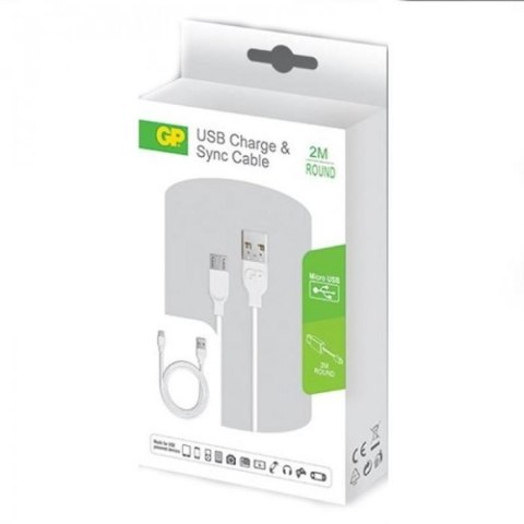 Przewód USB / microUSB, okrągły, 2m GP BATTERIES GPACECB22000