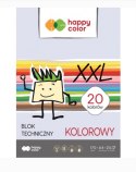 Blok techniczny kolorowy A4, 170g, 20 ark, Happy Color HA 3717 2030-09