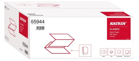 Ręczniki składane KATRIN CLASSIC Zig Zag 2, 65944, opakowanie: 20 owijek