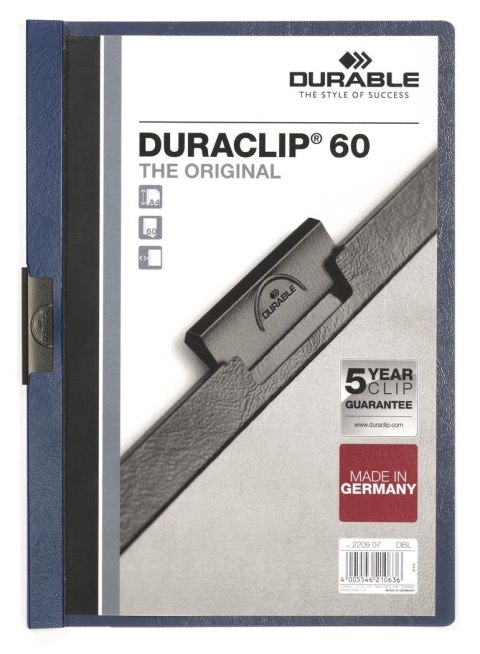 Skoroszyt DURABLE DURACLIP Original 60 granatowy 2209-07