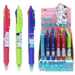 Długopis automatyczny So Many Cats, 0,7mm, 4 kolorowy, 36szt w displayu MG ABP803S6 KP36