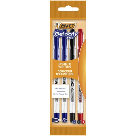 Długopis żelowy BIC Gel-ocity Stic 0.5mm ASTzielony, blister 4szt, 951761