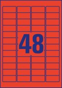 Etykiety czerwone L6038-20 45,7 x 21,2 20 ark. usuwalne Avery Zweckform