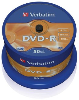 Płyta DVD-R VERBATIM CAKE(50) Matt Silver 4.7GB x 16 43548