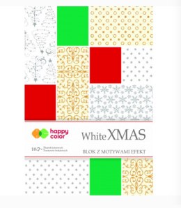 Blok CHRISTMAS z efektami, 170-220 g/m2, A4, 10 ark, 5 motywów, HAPPY COLOR HA 7717 (X)