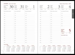 Kalendarz Vivella A5 tygodniowy p. biały Nr kat. 216 A5TB czerwony WOKÓŁ NAS