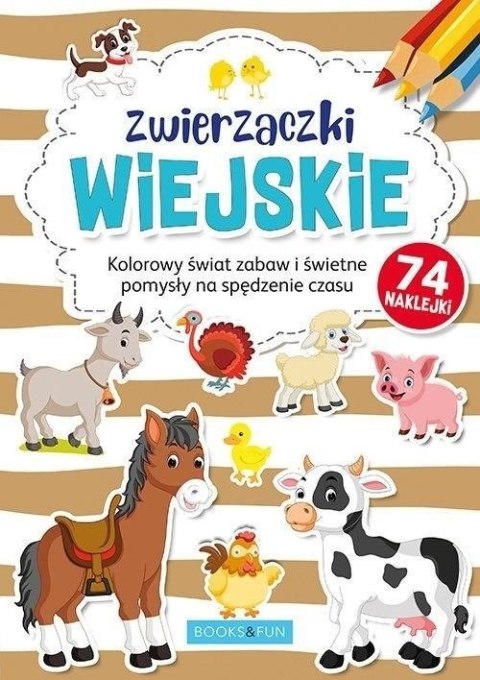 Kolorowanka z naklejkami - Zwierzaczki wiejskie B&F