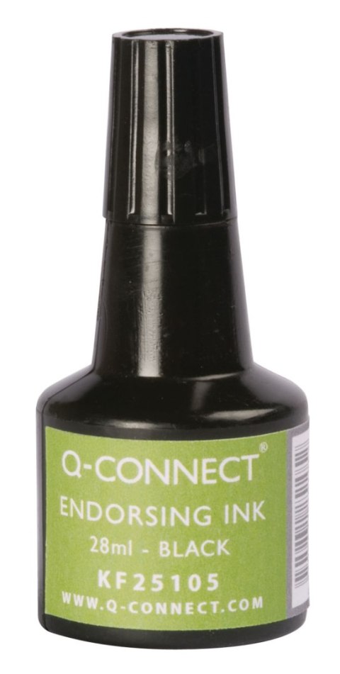 Tusz do pieczątek , 28ml, czarny, typu Q-CONNECT KF25105