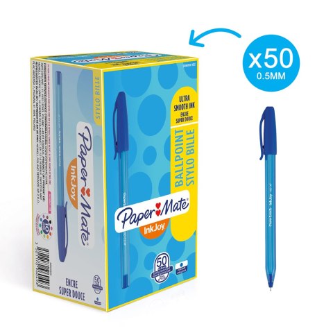 Długopis ze skuwką INKJOY 100 CAP M niebieski PAPER MATE S0957130