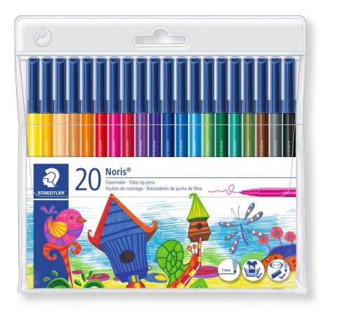 Flamastry szkolne Noris Club, 20 kol., Staedtler S 326 WP20