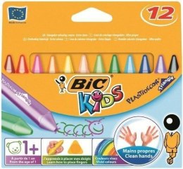 Kredki świecowe BIC Kids Plastidecor Triangle 12 kolorów, 8297732