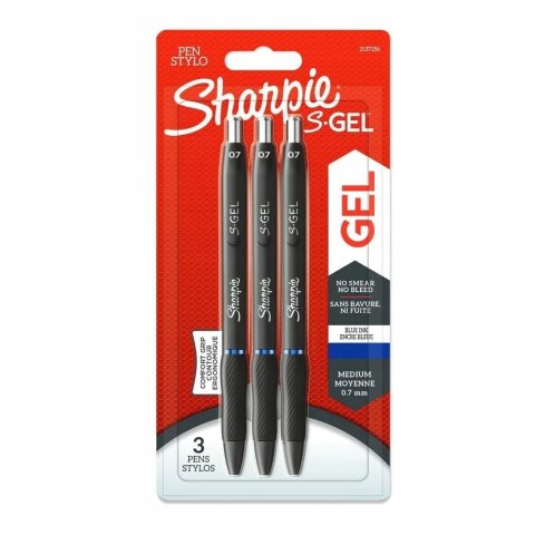 Pióro żelowe Sharpie S-GEL 3 szt. niebieskie na blistrze 2137256