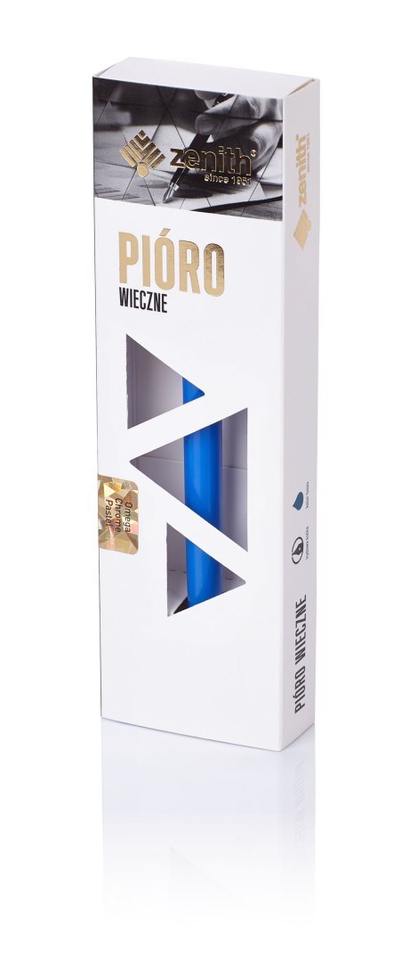 Pióro wieczne Zenith Omega Chrome Pastel w etui - display 12 sztuk, mix kolorów, 7551200