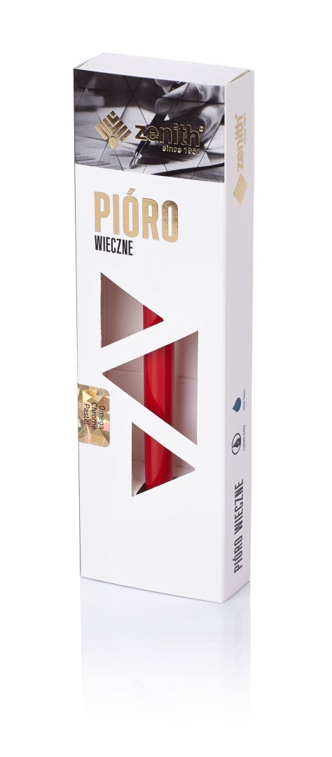 Pióro wieczne Zenith Omega Chrome Pastel w etui - display 12 sztuk, mix kolorów, 7551200