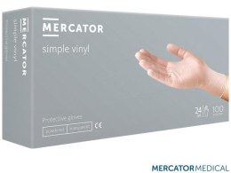 Rękawice winylowe M (100) transparentne MERCATOR MEDICAL EN420