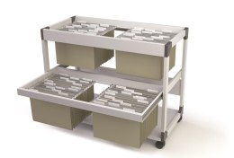 Wózek na teczki zaw. SYSTEM FILE TROLLEY 200 DUO Szary 379210 DURABLE