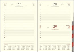 Kalendarz B5 dzienny CROSS z gumka z ażurowa datówka czarny
