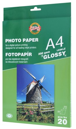 Papier foto A4/20ark. 9757L200 GLOSS 200G/20 KOH I NOOR