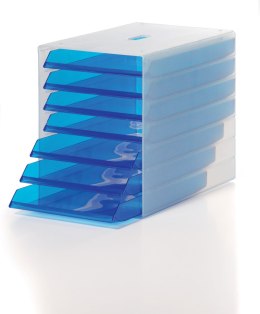Pojemnik A4 IDEALBOX z 7 szufladami, niebieski-przezroczysty 1712000540 DURABLE