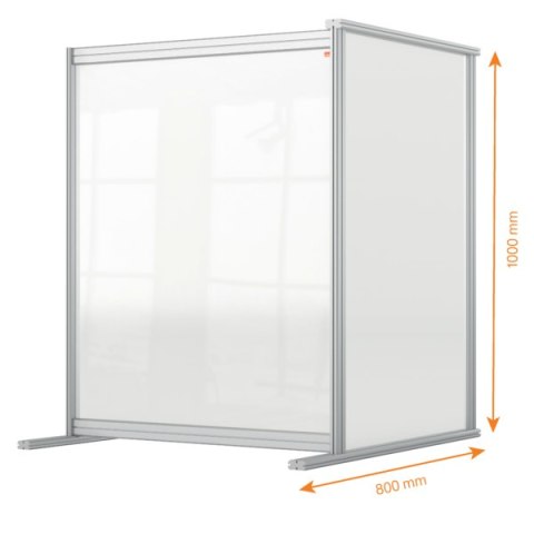 Przedłużająca przegroda na biurko Premium Plus wykonana z Plexi 800x1000mm 1915497