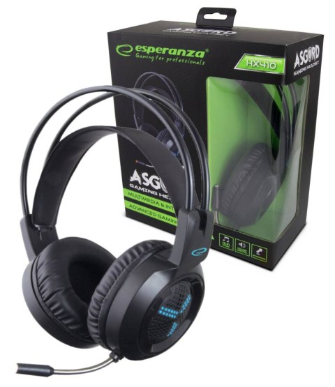 Słuchawki stereo z mikrofonem czarne GAMING ASGARD EGH410 Esperanza