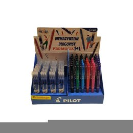 Wkład PILOT FRIXION 0,7 niebieski + FRIXION CLICKER 0,7 mix kolorów PIRBLS-FR7+BLRT-FR7 D