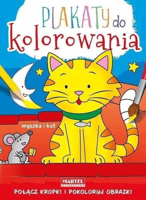 Plakaty do kolorowania - Myszka i kot MARTEL