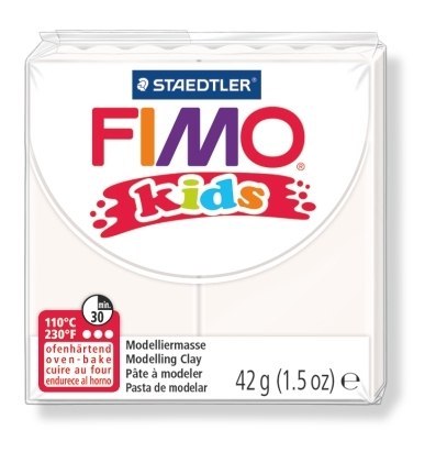 Kostka FIMO Kids, 42g, biały, masa termoutwardzalna, Staedtler S 8030-0