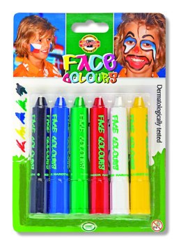 Kredki do malow.twarzy 6kol. 4610 KOH-I-NOOR FACE COLOURS (X)