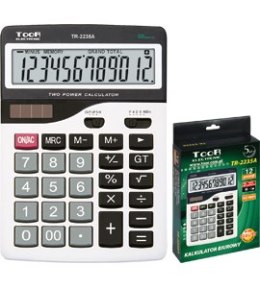 Kalkulator TOOR TR-2235, 12 pozycyjny, podwójne zasilanie 120-1451