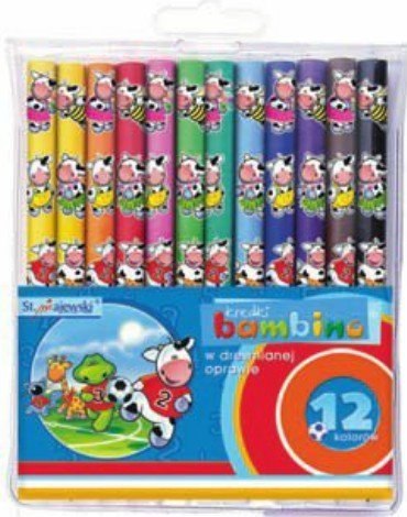 Kredki BAMBINO 12kol.w drewnie 15cm bez temperówki