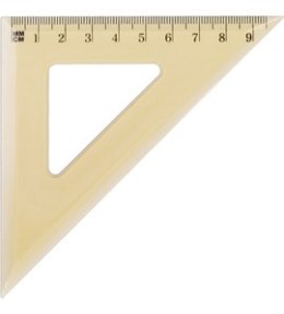 Ekierka szkolna GRAND GR854 45/10cm dymna 130-1501