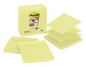 Karteczki samoprzylepne POST-IT_ Super Sticky Z-Notes XL w linię (R440-SSCY), 101x101mm, 5x90 kart., żółte