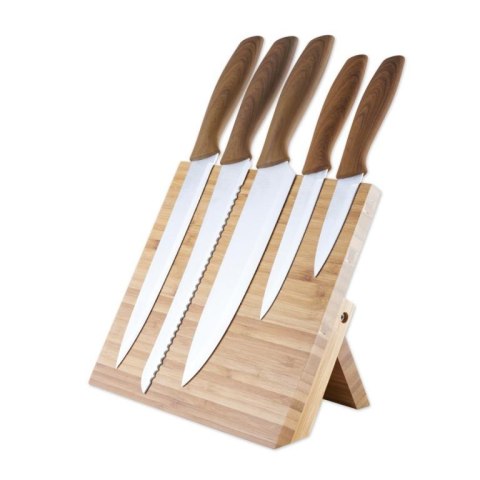 Noże kuchenne 5szt z podstawką magnetyczną KNIVES PKSB5W PLATINET