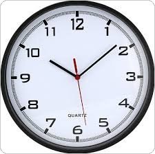 Zegar ścienny plastikowy 25,5 cm, czarny z białą tarczą MPM E01.2478.90.A
